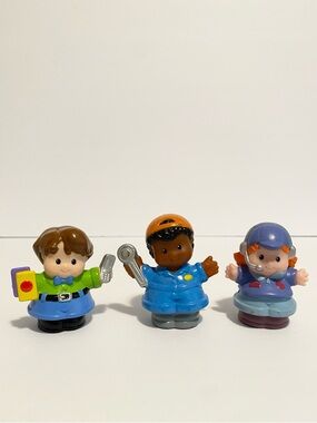 Little People Workers Job Construction Office Pilot Mom Dad Doll Dollhouse Lot